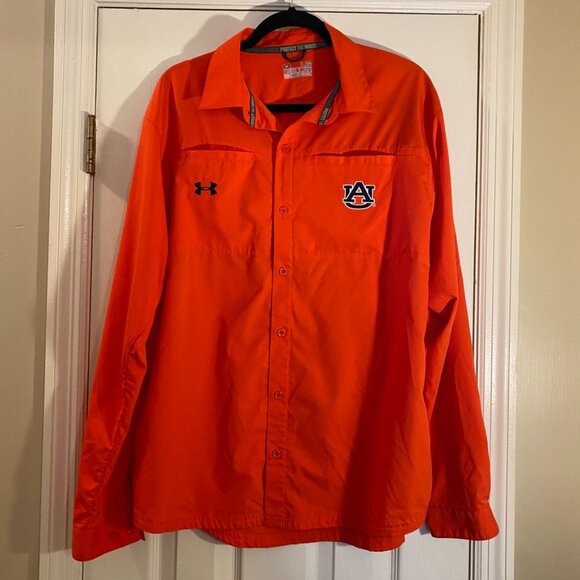 Auburn Tigers Under Armour Polo & Fishing Shirt Bundle - Men’s Large - Picture 2 of 13